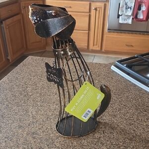 True Black and Gold Dog Cork Holder